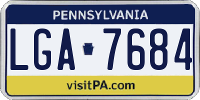 PA license plate LGA7684