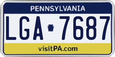 PA license plate LGA7687