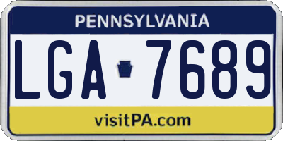PA license plate LGA7689
