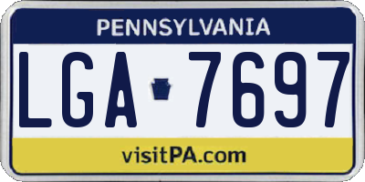 PA license plate LGA7697