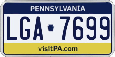 PA license plate LGA7699