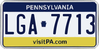 PA license plate LGA7713