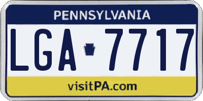 PA license plate LGA7717