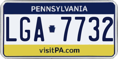 PA license plate LGA7732