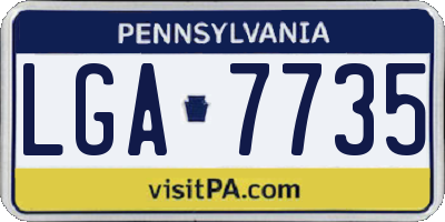 PA license plate LGA7735