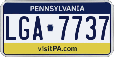 PA license plate LGA7737