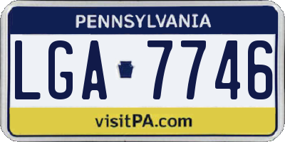 PA license plate LGA7746