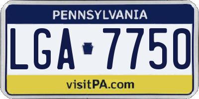 PA license plate LGA7750