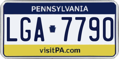 PA license plate LGA7790