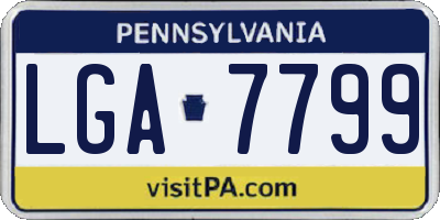 PA license plate LGA7799