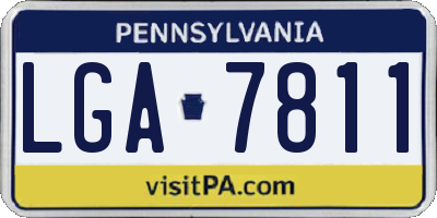 PA license plate LGA7811