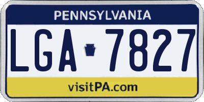 PA license plate LGA7827