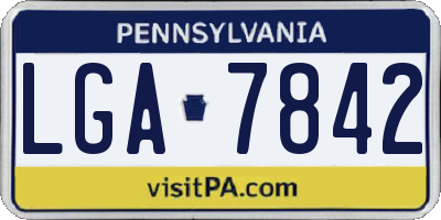 PA license plate LGA7842