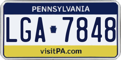 PA license plate LGA7848