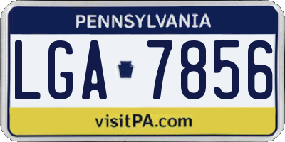 PA license plate LGA7856