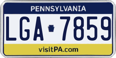 PA license plate LGA7859