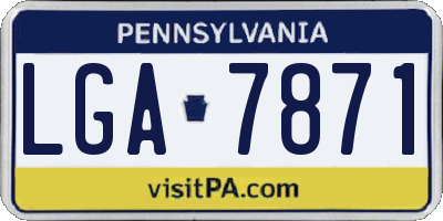 PA license plate LGA7871