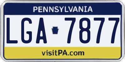 PA license plate LGA7877