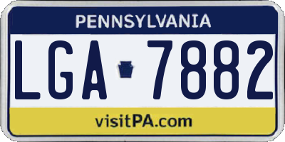 PA license plate LGA7882