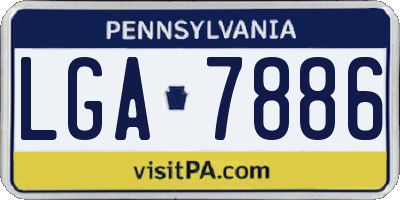 PA license plate LGA7886