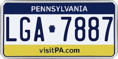 PA license plate LGA7887