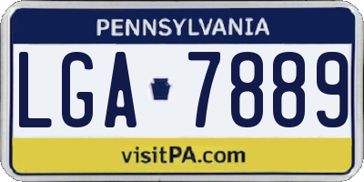 PA license plate LGA7889