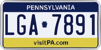 PA license plate LGA7891