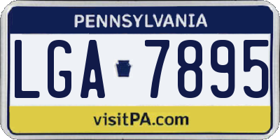 PA license plate LGA7895