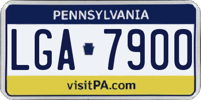 PA license plate LGA7900