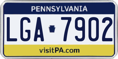 PA license plate LGA7902