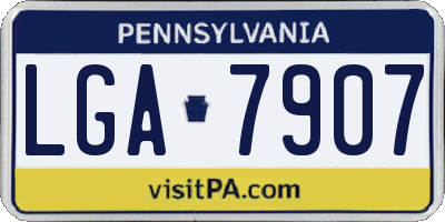 PA license plate LGA7907