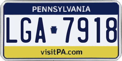 PA license plate LGA7918