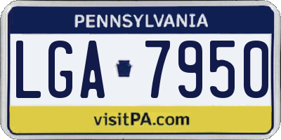 PA license plate LGA7950