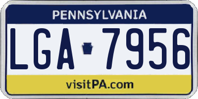 PA license plate LGA7956