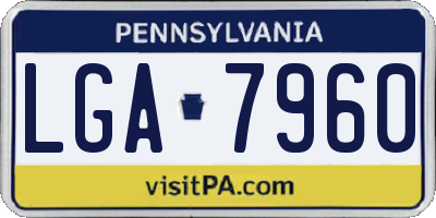 PA license plate LGA7960