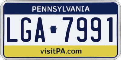 PA license plate LGA7991
