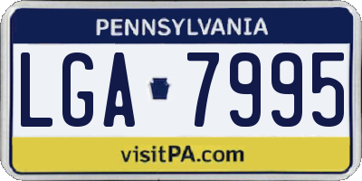 PA license plate LGA7995