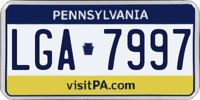 PA license plate LGA7997