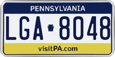 PA license plate LGA8048