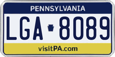 PA license plate LGA8089