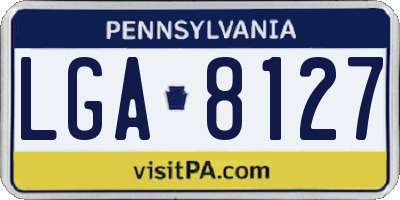 PA license plate LGA8127