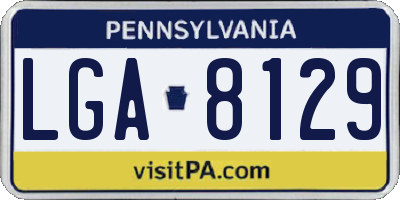 PA license plate LGA8129