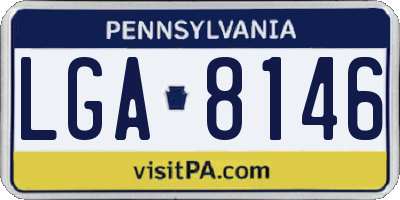 PA license plate LGA8146