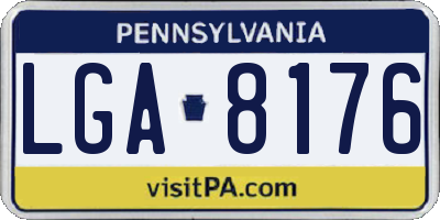 PA license plate LGA8176