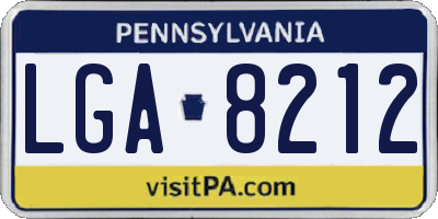 PA license plate LGA8212
