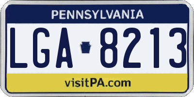 PA license plate LGA8213