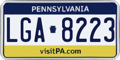 PA license plate LGA8223