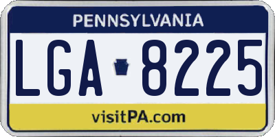 PA license plate LGA8225