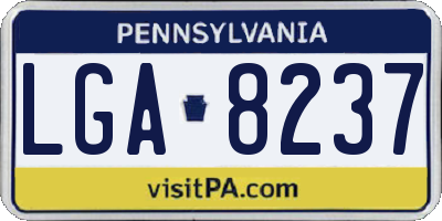 PA license plate LGA8237
