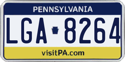 PA license plate LGA8264